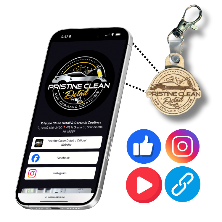 TapKeychains™ Professional Bundle | 200 NFC Keychains + TapStand