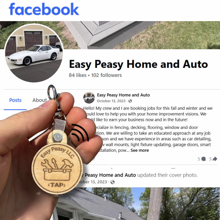 Custom Handyman NFC Keychain