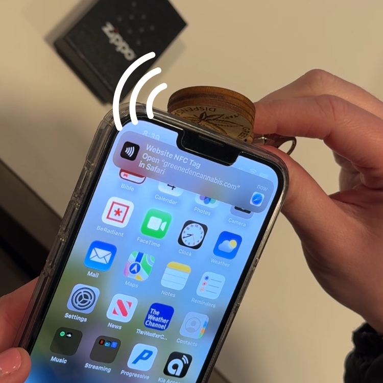 Dispensary NFC Keychains Tap To Phone