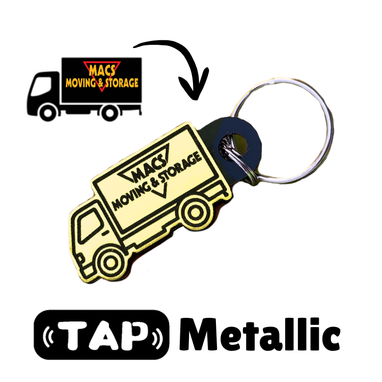 Create Your Own NFC Keychains - Gold Metallic