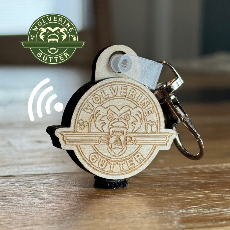 Wooden Custom Shaped NFC Keychain Stand out when networking