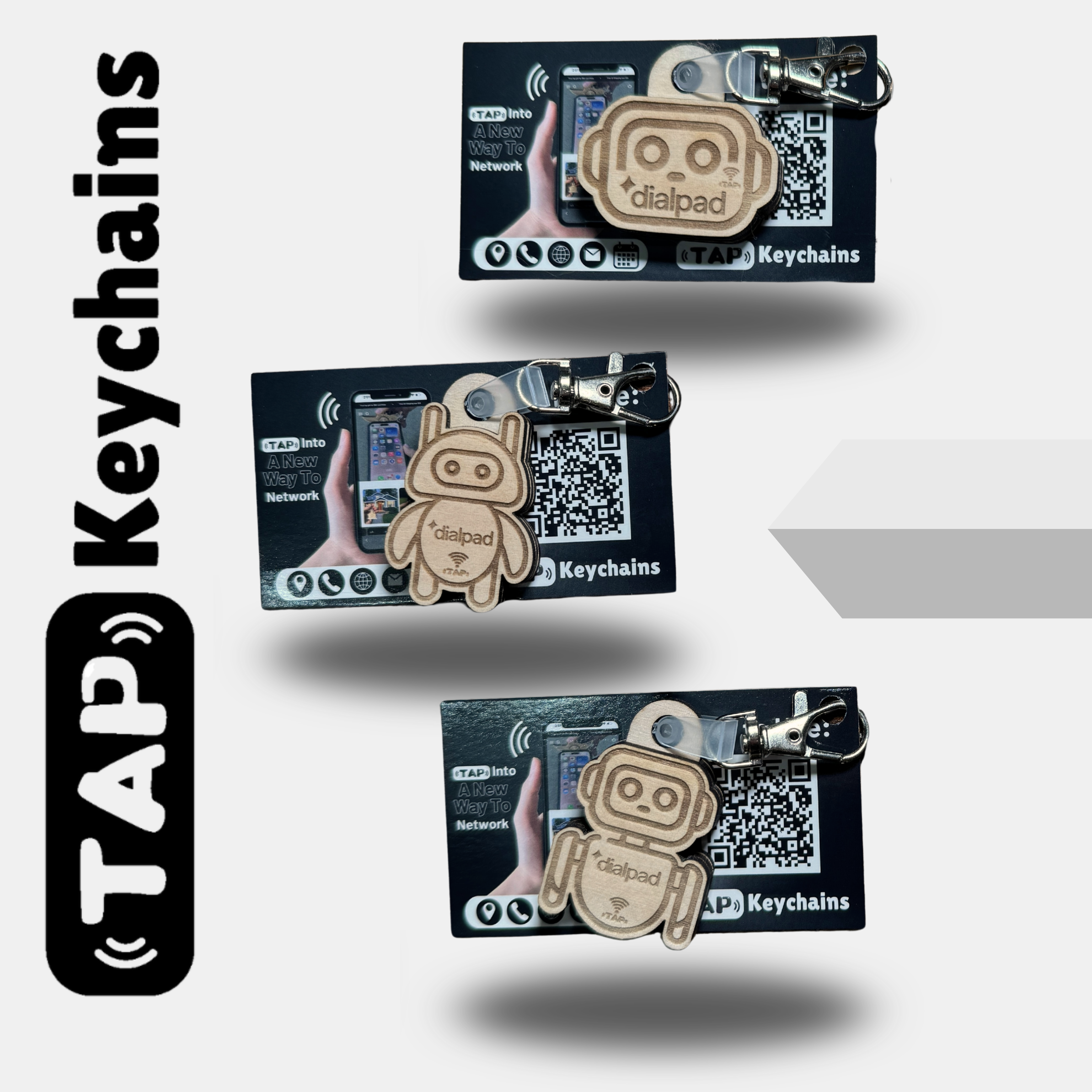 NFC Keychains Robot Shaped