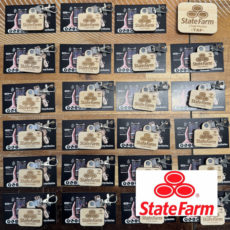 Wooden NFC Tap Tag style for events, customer gifts and word of mouth marketing