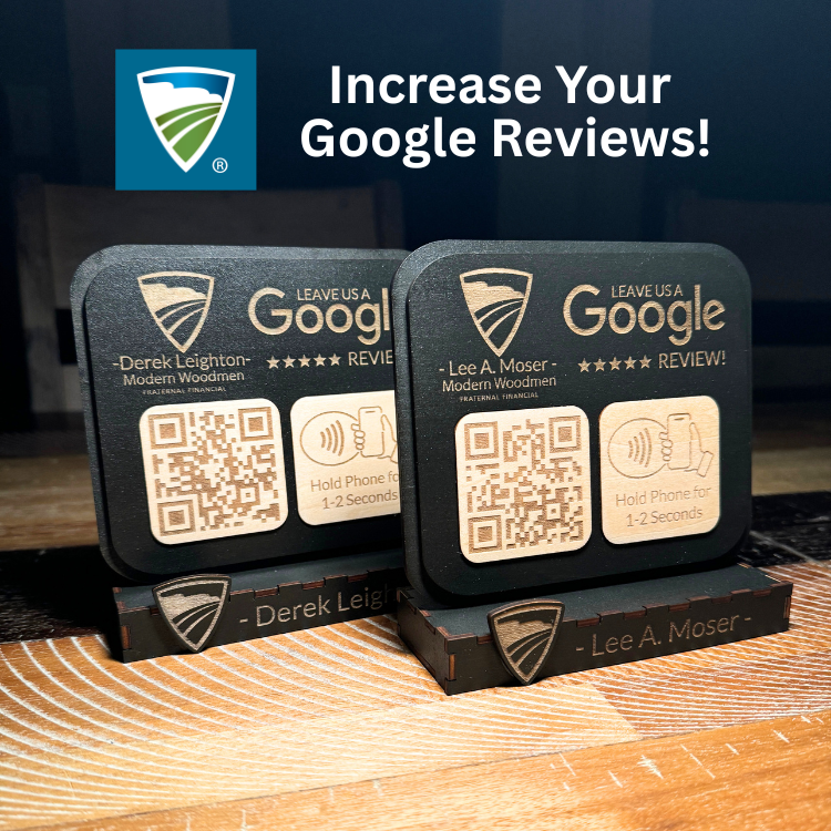 Personalized Google Reviews Stand