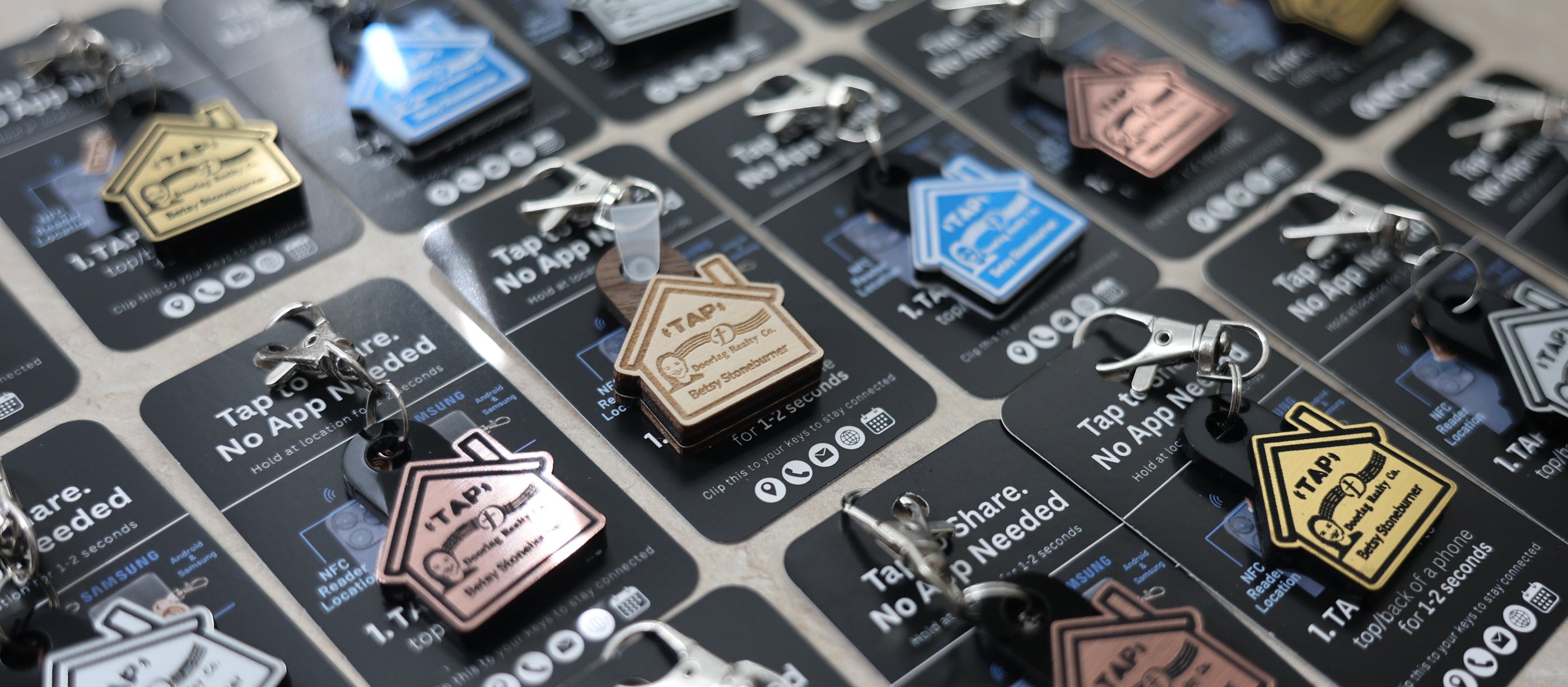 Realtor NFC Keychains - Stand out at open houses, home expos, and client gifting