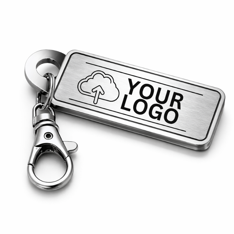 Silver Metallic Custom Logo NFC Keychain for tradeshows and farmers markets