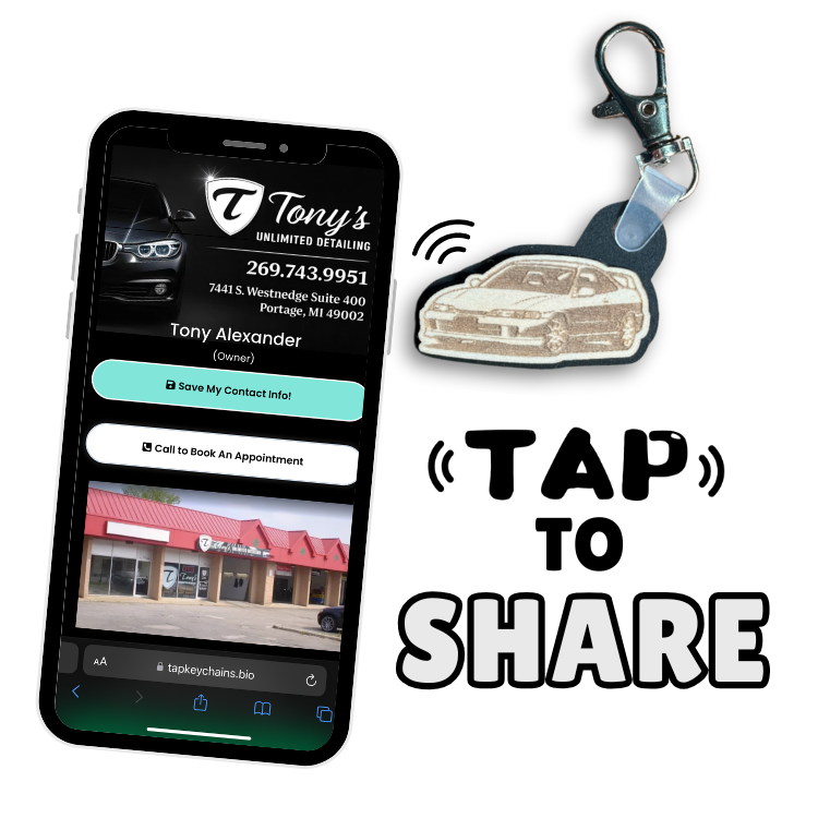 Custom (Any) Car NFC Keychain | Tap to Share