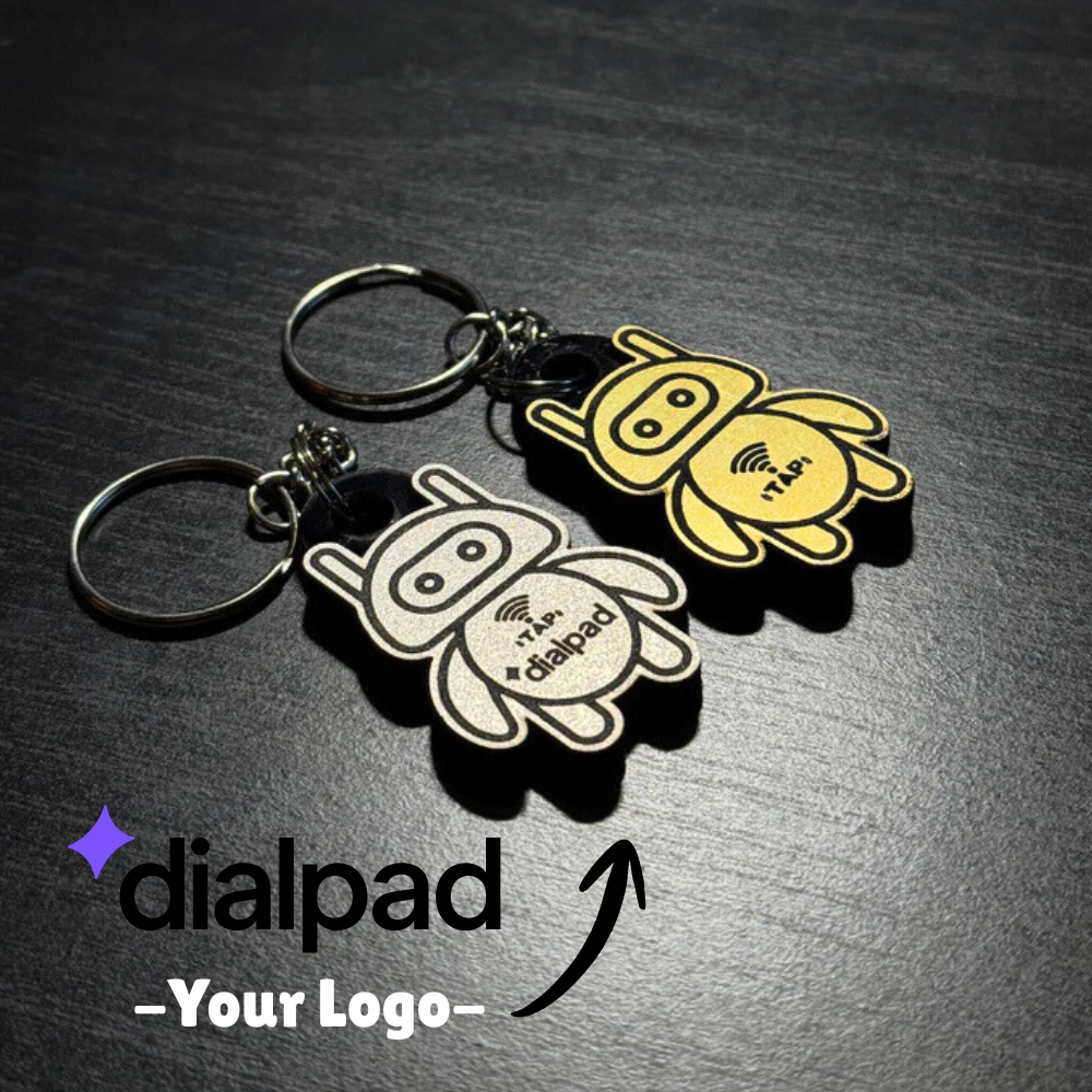 Custom Shaped Robot NFC Keychains Silver and Gold