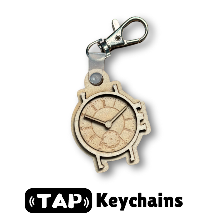 Custom Watch NFC Keychains – Marketing Tools - Tap to Share Website/Socials