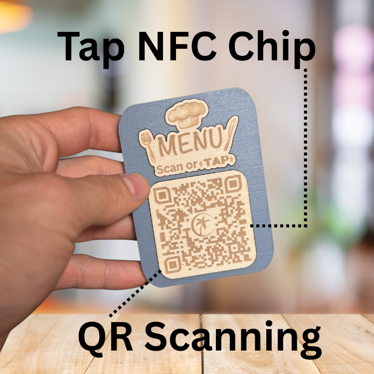Tap Menu Cards | Sticky NFC Tap or Scan for Menu