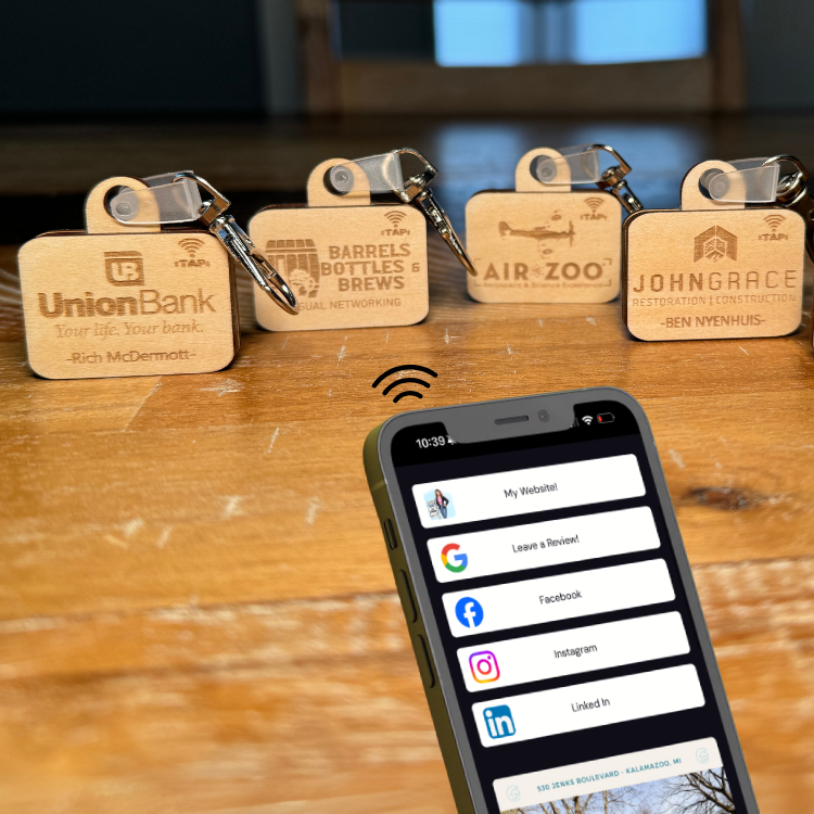 Tap to Connect NFC Tag Keychains