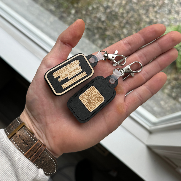 Custom Logo NFC Keychains – Tap to Share Links | Logo Engraved Keychain