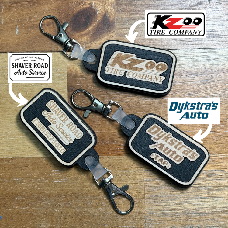 Custom Logo NFC Keychains – Tap to Share Links | Logo Engraved Keychain