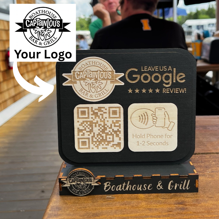 Create Your Own Google Review Stand | NFC & QR Scanning TapStand (Upload Your Logo)