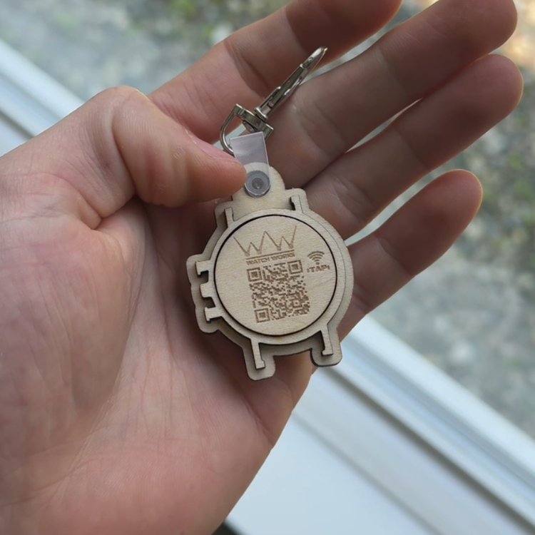 Custom Watch NFC Keychains – Marketing Tools - Tap to Share Website/Socials