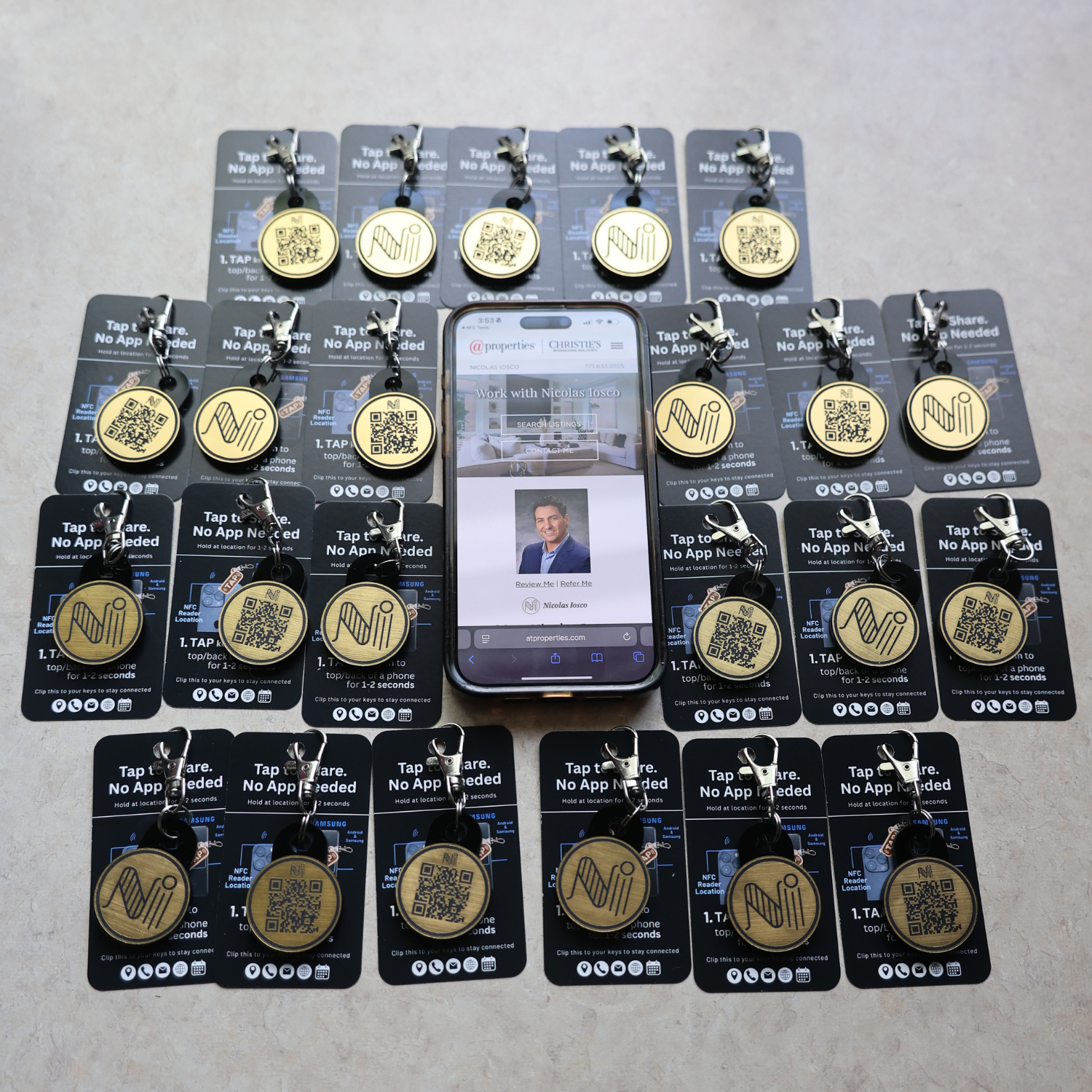 Custom logo realtor nfc keychains for open houses and word of mouth referrals