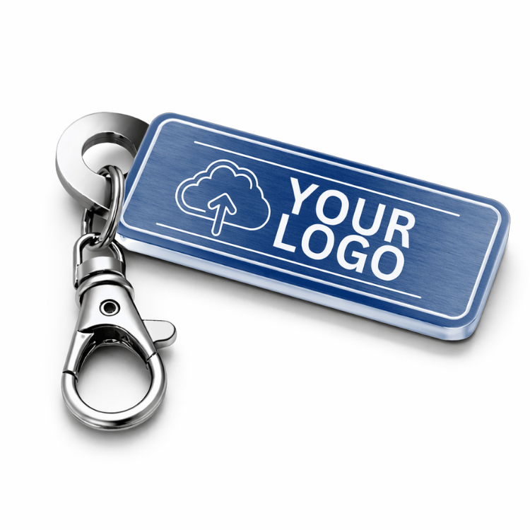 Blue Metallic NFC Keychain for netowkring and collecting leads at events, tradeshows and markets