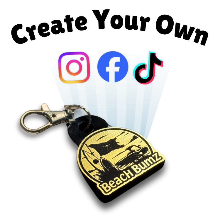 Create Your Own NFC Keychains - Gold Metallic
