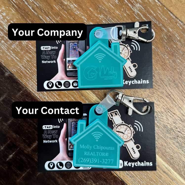 Custom Realtor NFC Keychains - Colored Acrylic