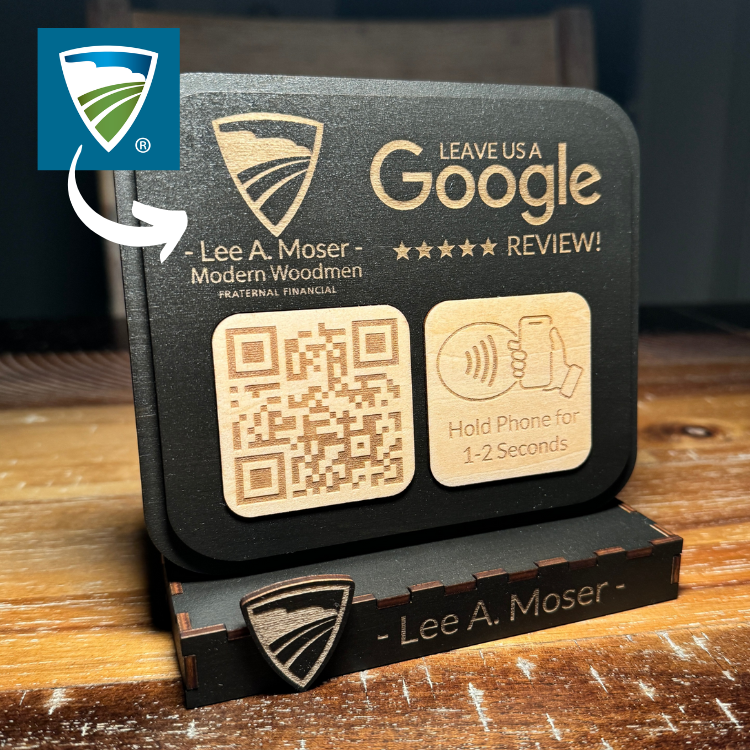 Custom Logo Google Reviews Stand