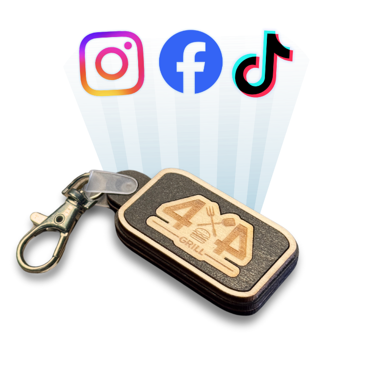 Custom Logo NFC Keychains | Upload Logo | Tap to Share Your Link