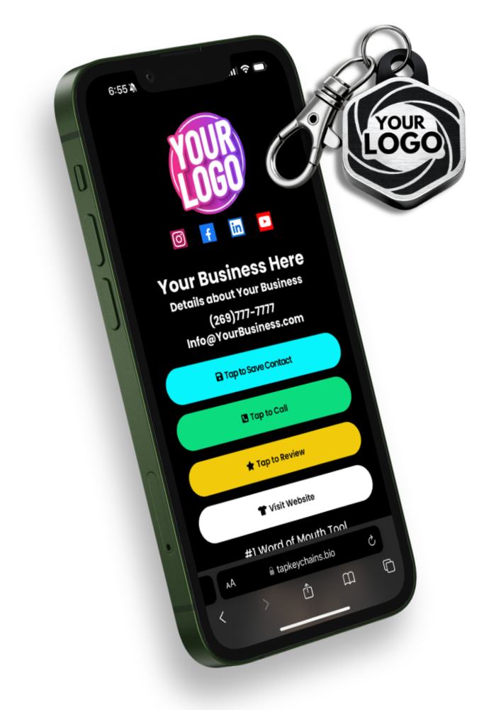 Custom NFC Keychains and Digital Profile on Phone