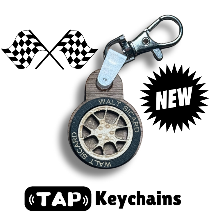 Custom Dealership Wheel NFC Keychains | Tap to Share