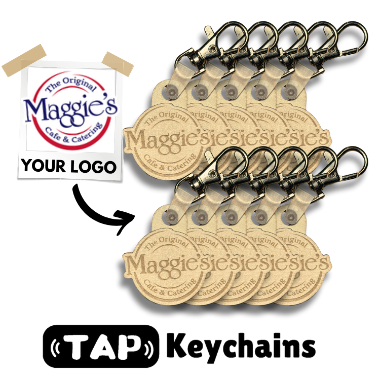 10 Custom Shaped NFC Keychains | Custom Shape/Logo | Tap-to-Share