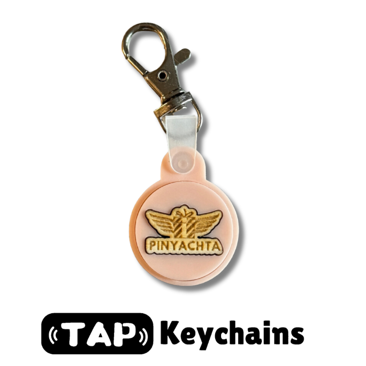 Custom Logo NFC Keychain - Wood/Acrylic (Tap to Connect)