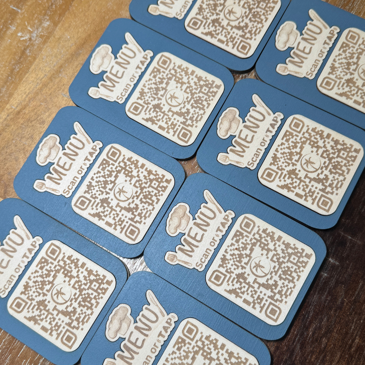 Tap Menu Cards | Sticky NFC Tap or Scan for Menu