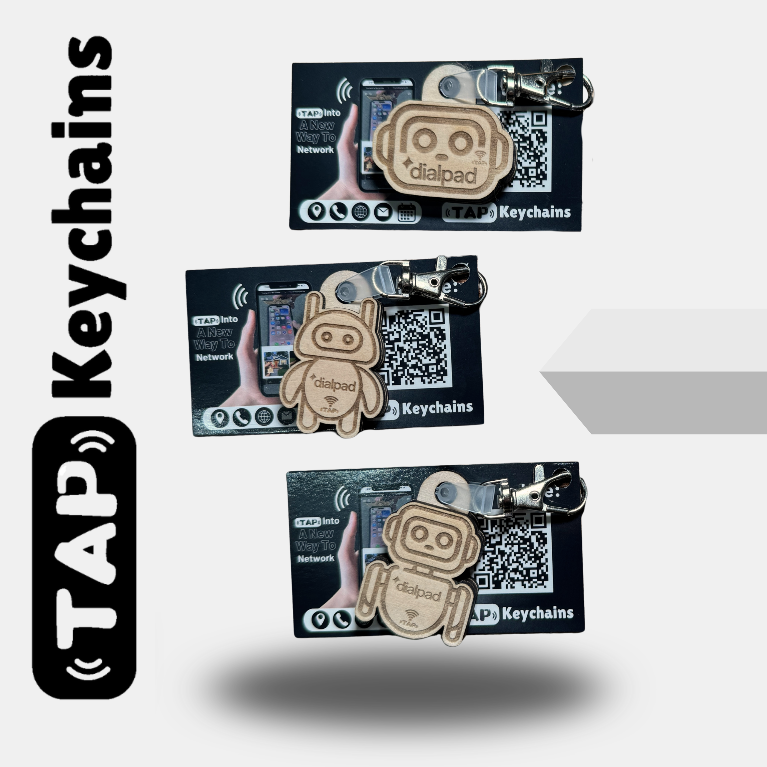 Custom Logo/Shape NFC Keychains | Upload Image | Tap-to-Share