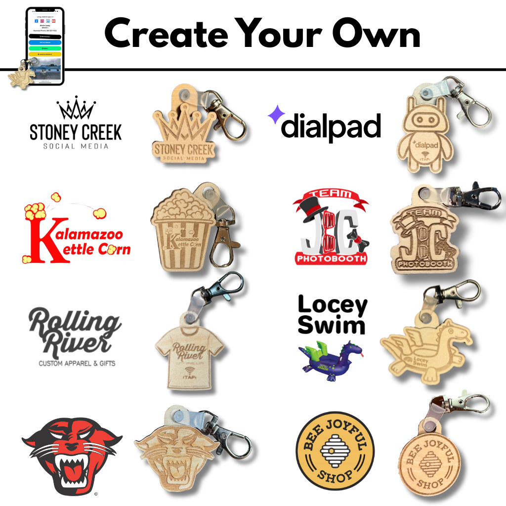 Create Your Own NFC Keychains | Custom Logo/Shape